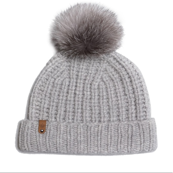 Mackage Accessories | Mackage Doris Cashmere Beanie Genuine Fox Fur Pom | Poshmark